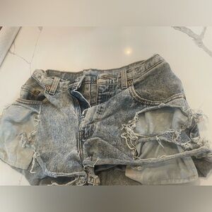 Distressed Denim Women Shorts